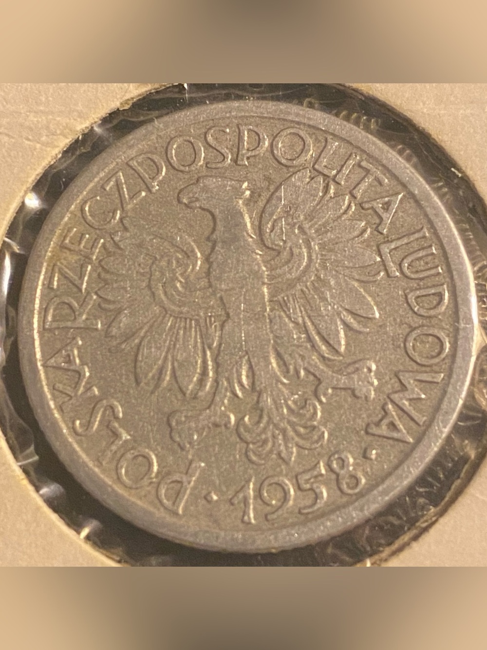 1958 Polish 2 Złote coin from the Polish People's Republic.